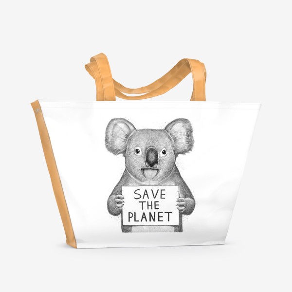 Пляжная сумка «Коала save the planet»