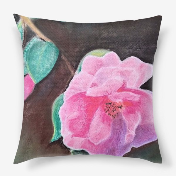 Подушка «Розовый цветок. Пастель»