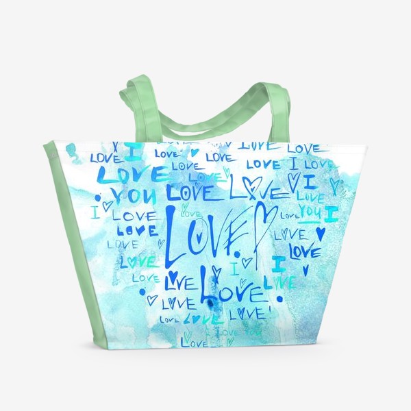 Пляжная сумка «Любовь...Любовь...Любовь...»