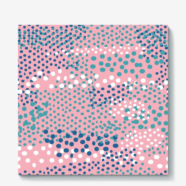 Холст &laquo;абстрактный розовый фон с точками&raquo;