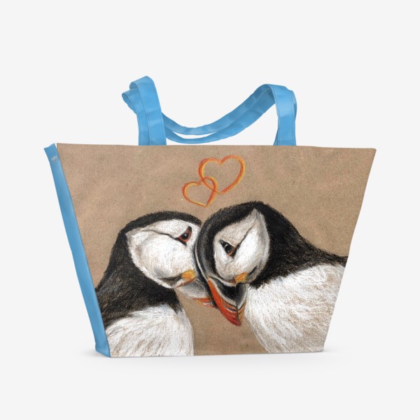 Пляжная сумка «птицы тупики»