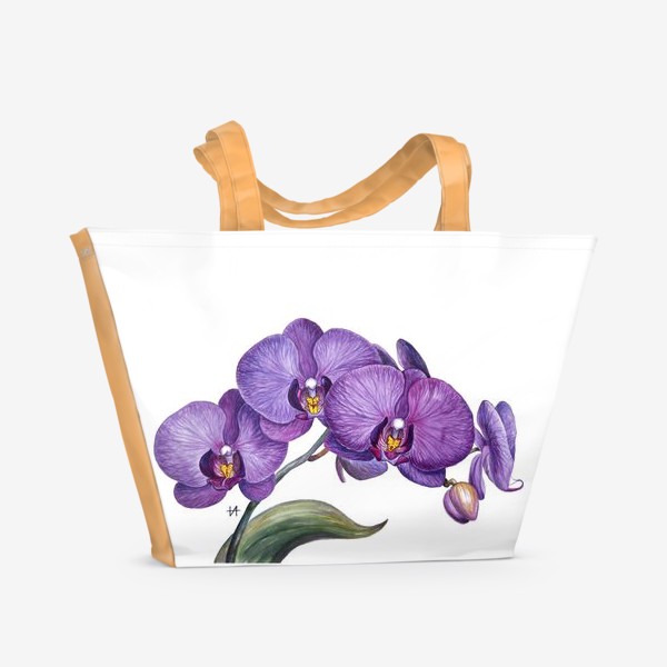 Пляжная сумка &laquo;Ветка орхидеи&raquo;