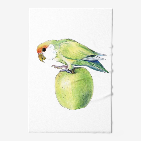 Полотенце «попугай на яблоке»