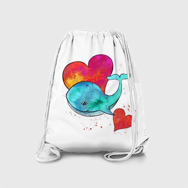 Рюкзак «дельфин и сердце»