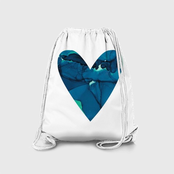 Рюкзак «Текстурное сердечко синее»