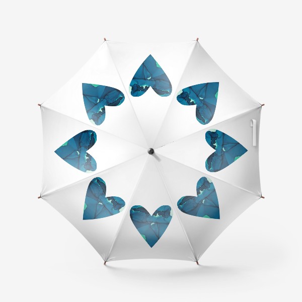 Зонт &laquo;Текстурное сердечко синее&raquo;