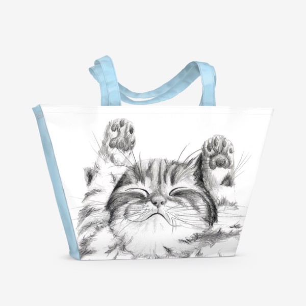 Пляжная сумка «котенок спит»