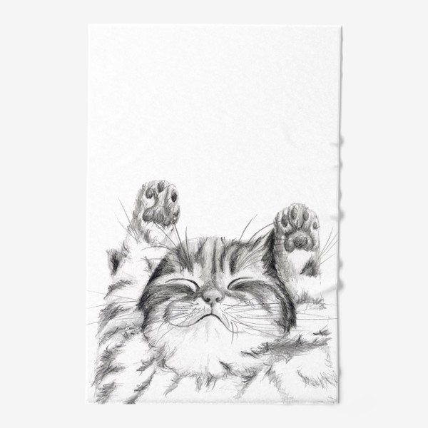 Полотенце «котенок спит»