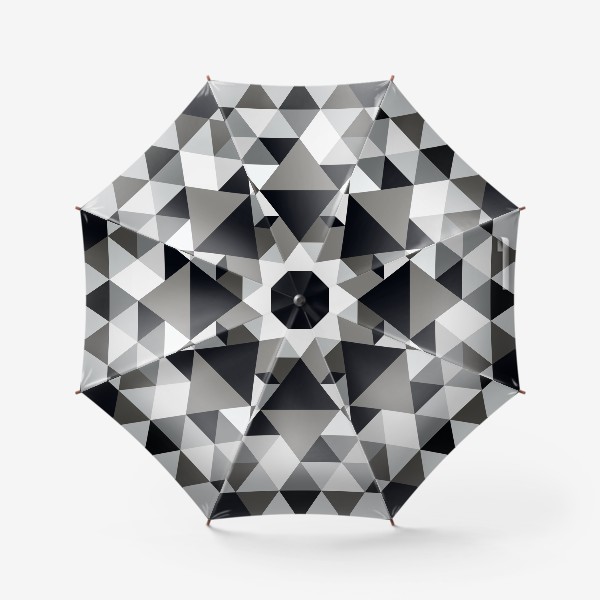 Зонт «Монохромный паттерн из треугольников и ромбов»