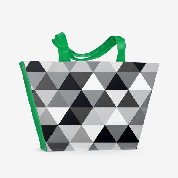 Пляжная сумка «Монохромный паттерн из треугольников»