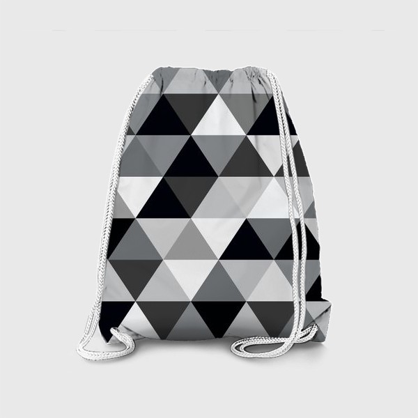 Рюкзак «Монохромный паттерн из треугольников»