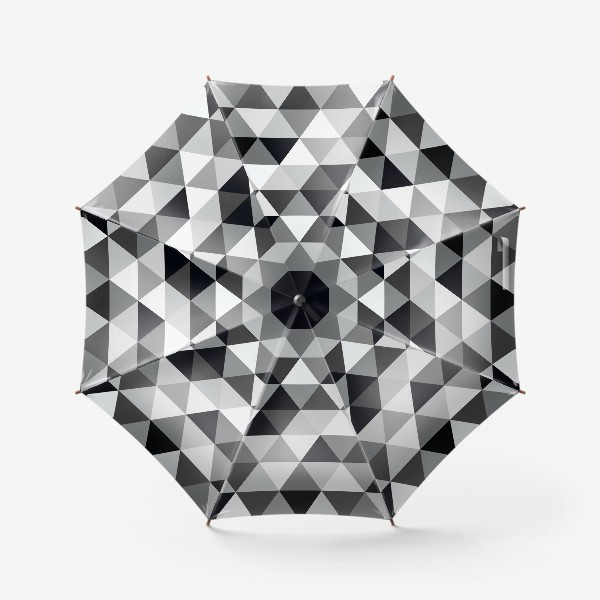 Зонт «Монохромный паттерн из треугольников»