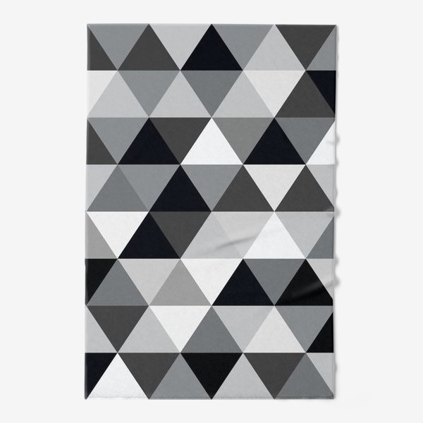 Полотенце «Монохромный паттерн из треугольников»