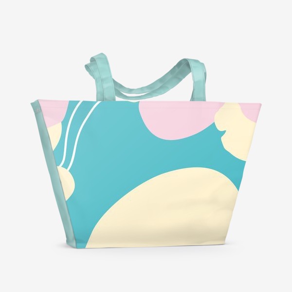 Пляжная сумка &laquo;абстрактный пастельный фон пятна и линии&raquo;