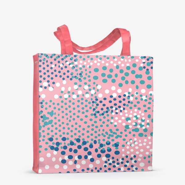 Сумка-шоппер &laquo;абстрактный розовый фон с точками&raquo;