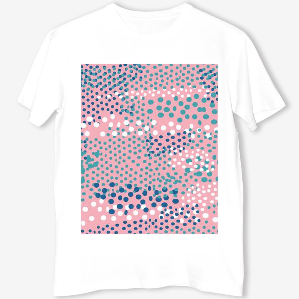 Футболка &laquo;абстрактный розовый фон с точками&raquo;