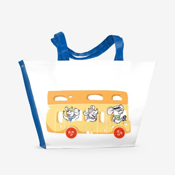 Пляжная сумка «сырный автобус»