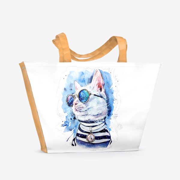 Пляжная сумка «кот модник»