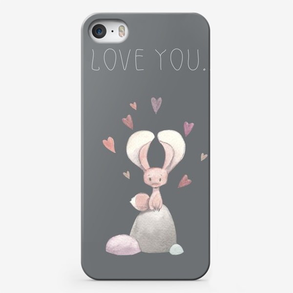Чехол iPhone «Влюбенный лис Фенек LOVE YOU...»