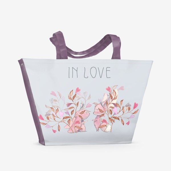 Пляжная сумка «Влюбленная пара in love»