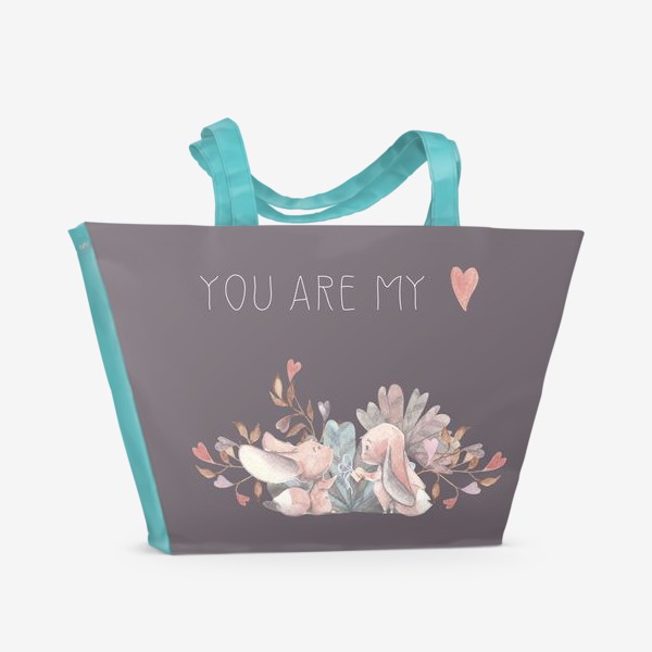 Пляжная сумка «Влюбленная пара you are my love »