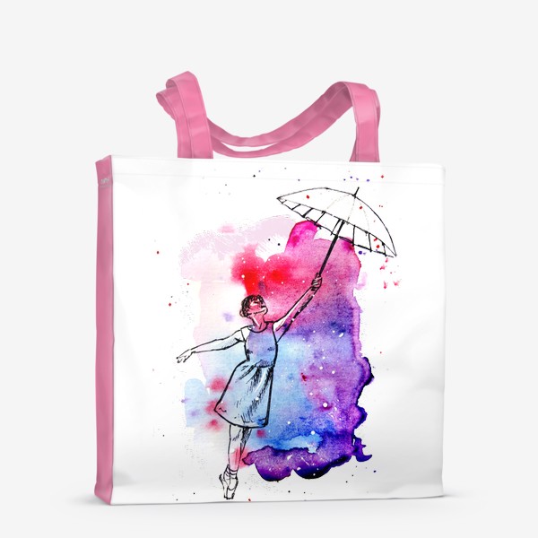 Сумка-шоппер «девушка с зонтом»