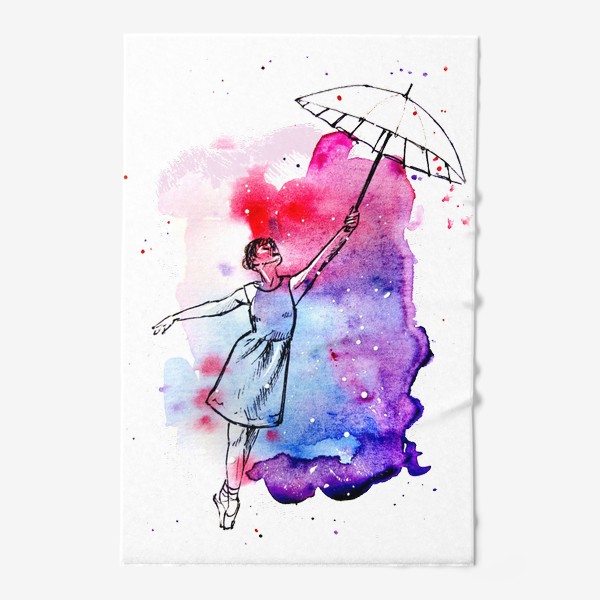 Полотенце «девушка с зонтом»