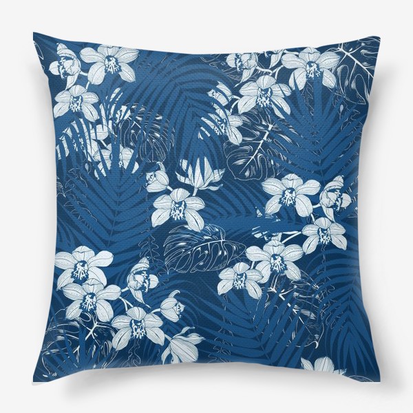 Подушка «Синие орхидеи»