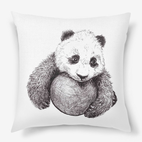 Подушка «детеныш панды с мячем»