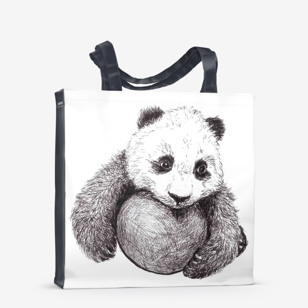 Сумка-шоппер «детеныш панды с мячем»