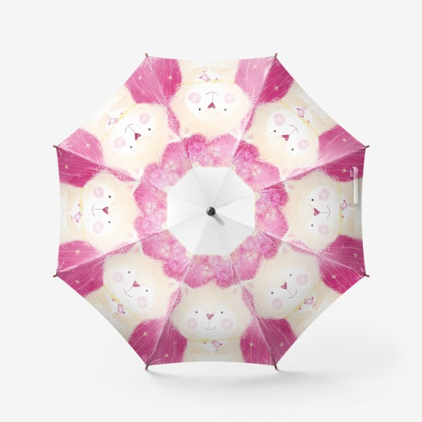 Зонт «Котик на розовом фоне»