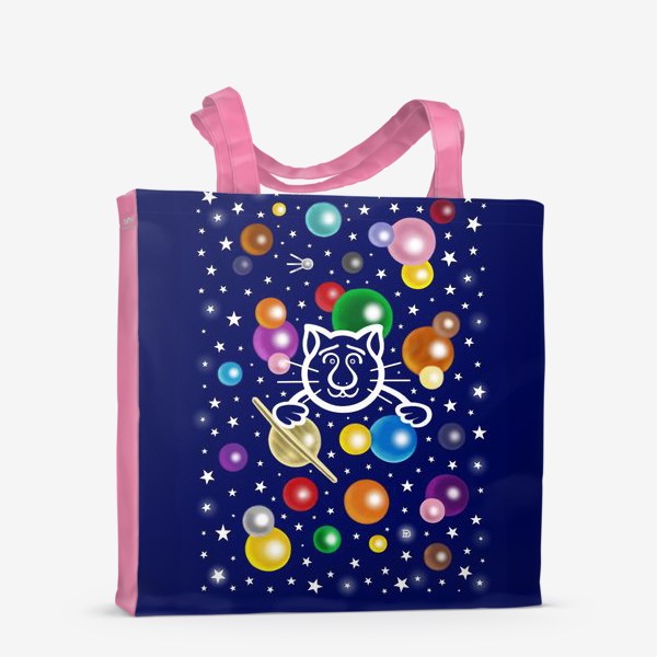 Сумка-шоппер «Космический кот, или Звёздный путешественник»
