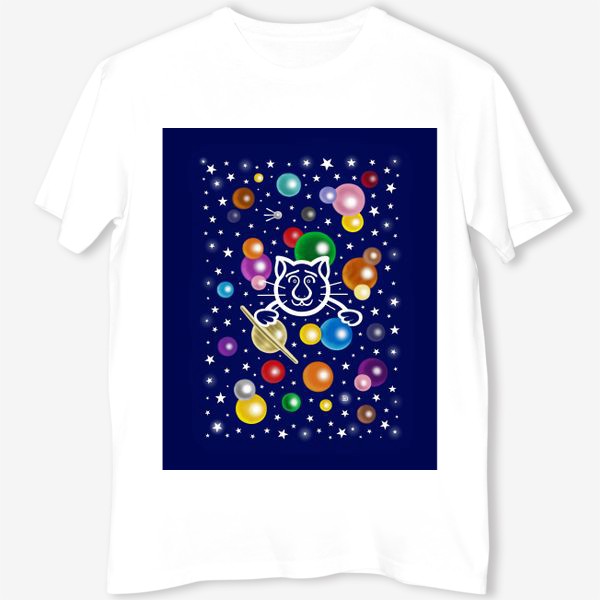 Футболка «Космический кот, или Звёздный путешественник»
