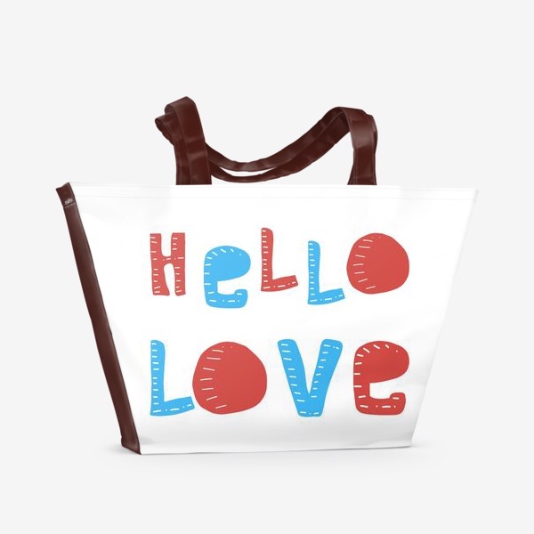 Пляжная сумка «HELLO LOVE»