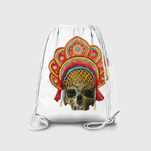 Рюкзак «череп в кокошнике»