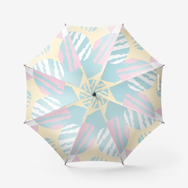 Зонт «абстрактный пастельный фон круги в полоску»