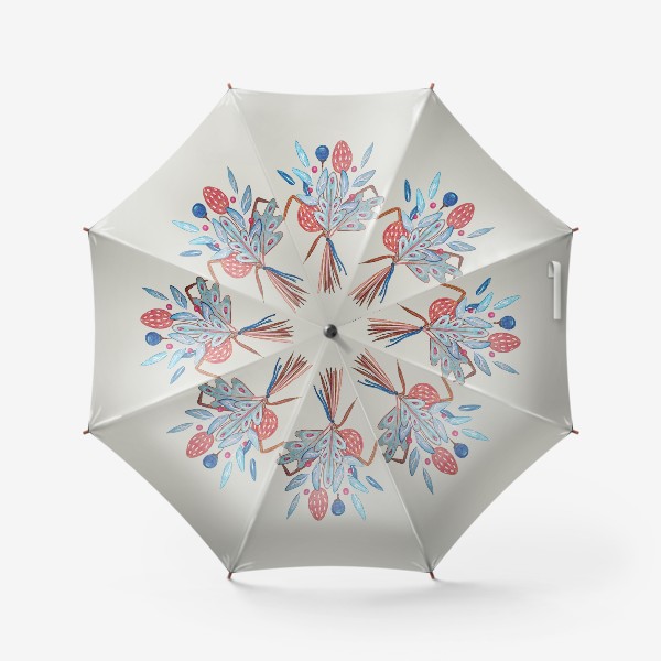 Зонт «Букет в холодных цветах»
