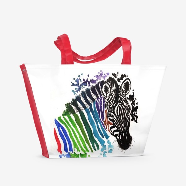 Пляжная сумка «Цветная зебра»