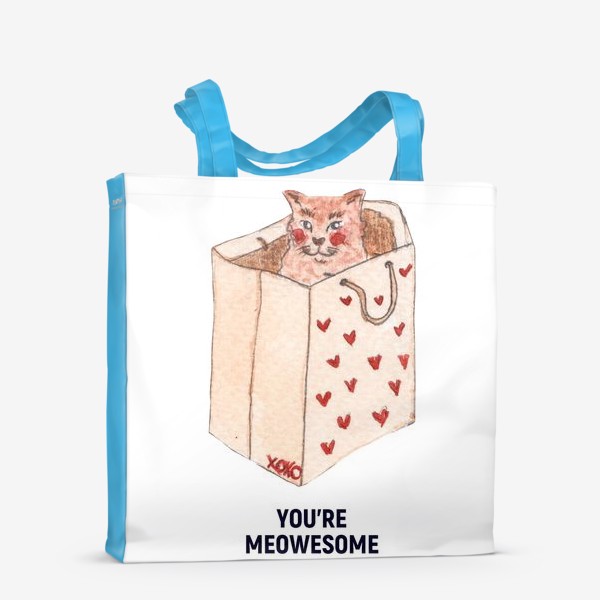 Сумка-шоппер «you're meowesome xoxo»