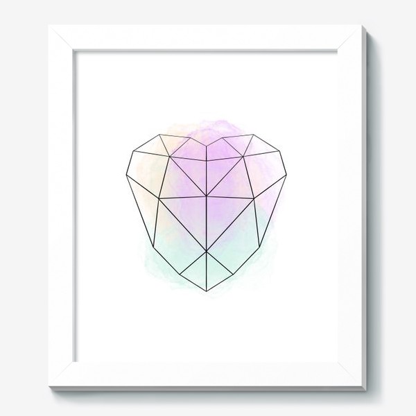 Картина «полигональное сердце»