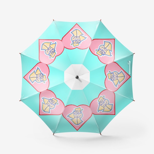 Зонт «Сердце новобрачных - одно на двоих, или Свадьба мечты»