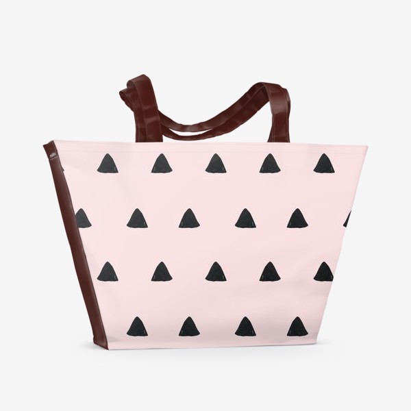Пляжная сумка «Паттерн треугольники. Интерьер детской комнаты»