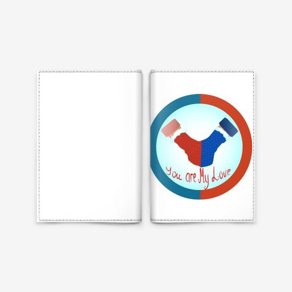 Обложка для паспорта «Любовь, одна варежка на двоих»