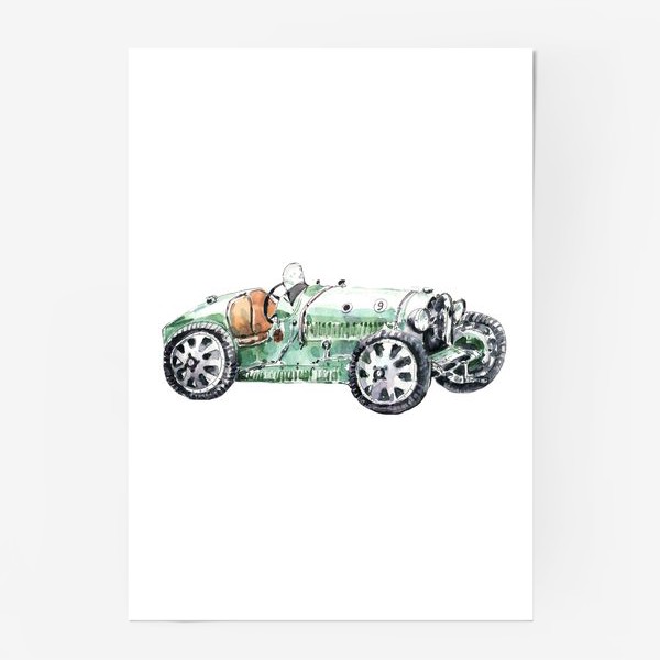 Постер «Ретро машина»
