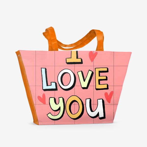 Пляжная сумка «Открытка “I love you”»