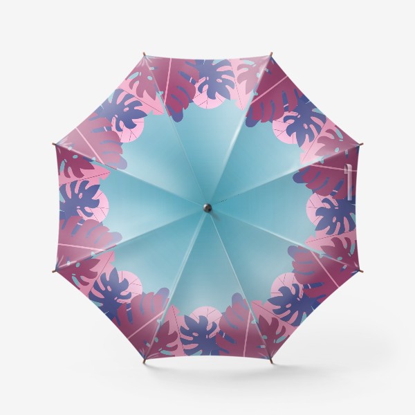 Зонт «Красочные тропические листья экзотических растений»