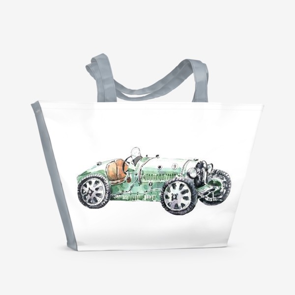 Пляжная сумка «Ретро машина»