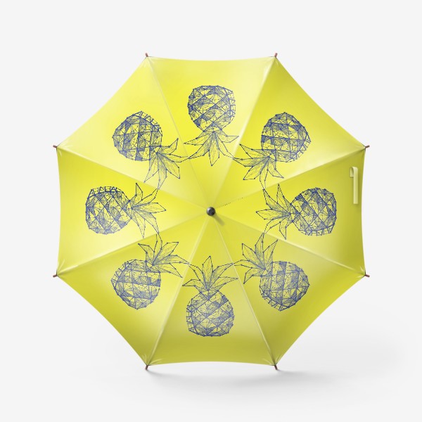 Зонт «Иллюстрация ананас геометрия скетч желтый»