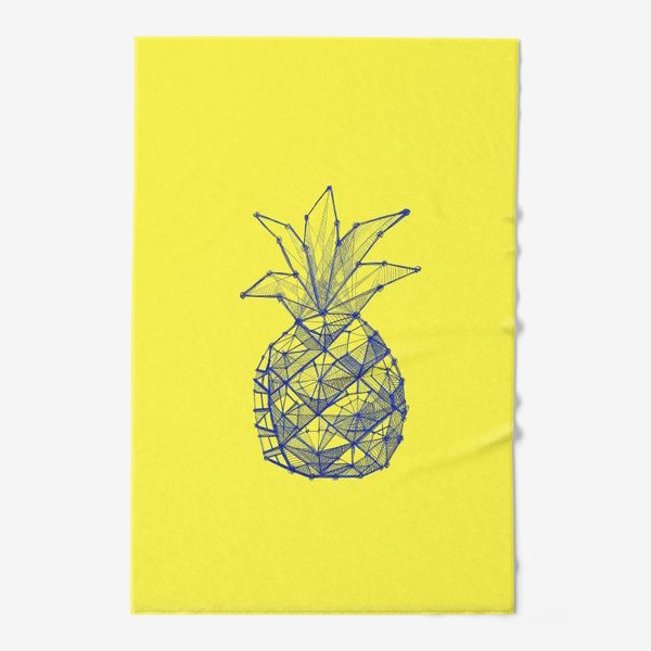 Полотенце «Иллюстрация ананас геометрия скетч желтый»