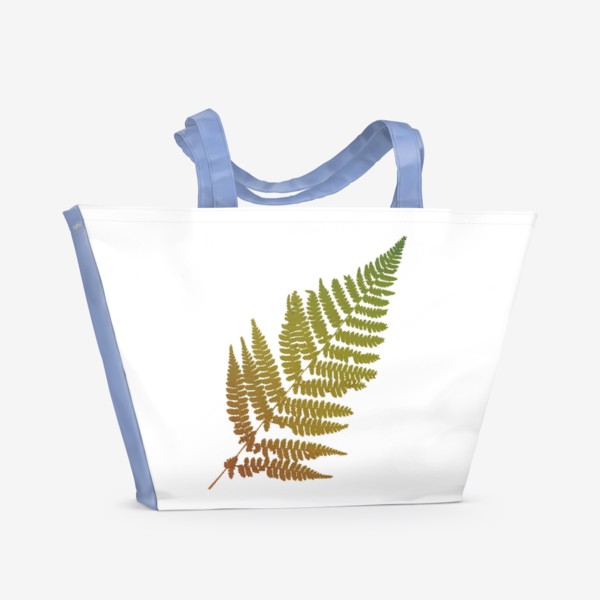 Пляжная сумка &laquo;Растение папоротник, природа, гербарий, лес&raquo;